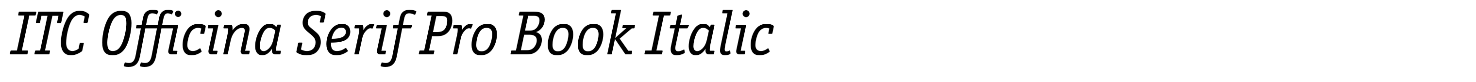 ITC Officina Serif Pro Book Italic